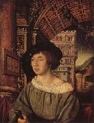 HOLBEIN, Ambrosius Portrait of a Gentleman oil on canvas